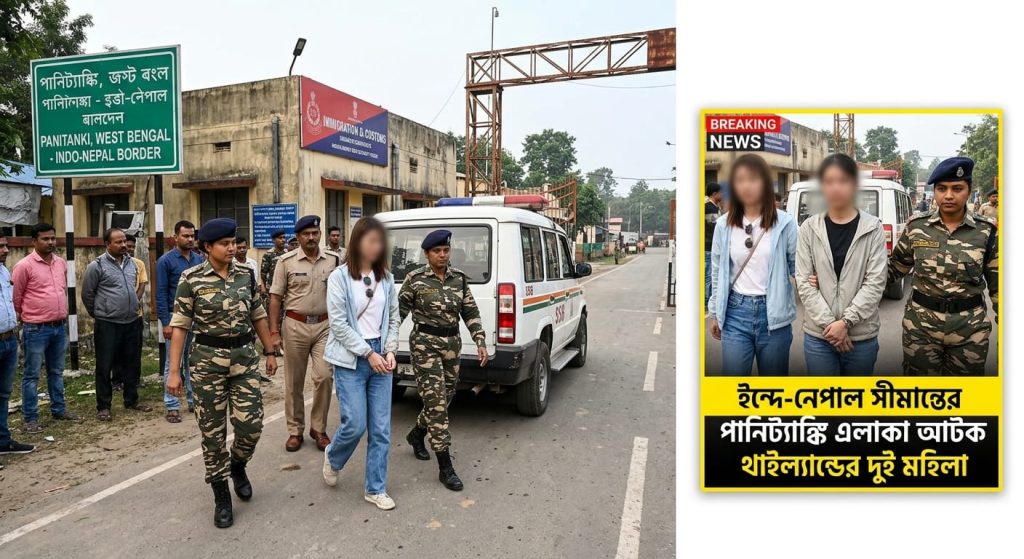 WOMEN ARREST AT SILIGURI : ইন্দো-নেপাল সীমান্তের পানিট্যাঙ্কি এলাকা থেকে আটক থাইল্যান্ডের দুই মহিলা !