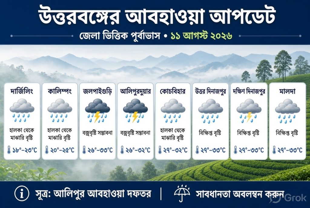 North Bengal Weather Update | গরম বাড়বে উত্তরবঙ্গের এই জেলায়, আজ বৃষ্টি হবে কোন জেলায়? জানুন বিস্তারিত